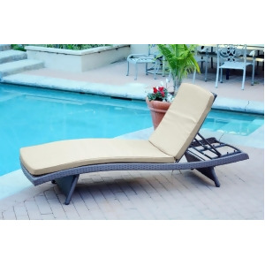 2 Adjustable Espresso Resin Wicker Outdoor Patio Chaise Lounge Chairs Tan Cushions - All