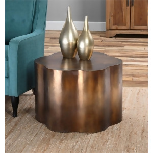 18 Sameya Smooth Decorative Oxidized Copper Finish Accent Table - All