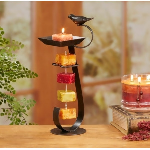 Pack of 2 Espresso Brown Bird Bath Decorative Rope Candle Holders 12 - All