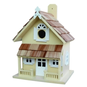 Fully Functional Yellow Rustic English Cottage Outdoor Garden Birdhouse - All