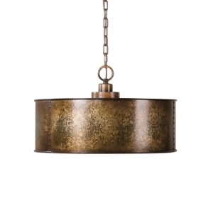 20 Golden Galvanized Round Hanging Ceiling Pendant Light Fixture - All