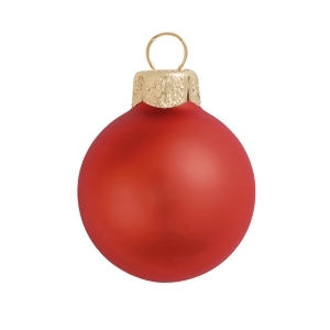 Matte Fire Orange Glass Ball Christmas Ornament 7 180mm - All