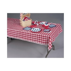 Club Pack of 12 Red Gingham Floral Tissue Tablecovers 108 - All