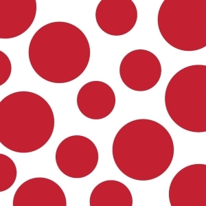 Club Pack of 384 Chevron Dots Classic Red Premium 2-Ply Disposable Lunch Napkins 6.5 - All