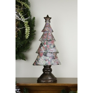 20 Antique-Style Victorian Holly Berry Decoupage Christmas Tree Table Top Decoration - All