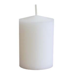 Pack of 36 White Long Burning 15-Hour Molded Wax Votive Candles - All