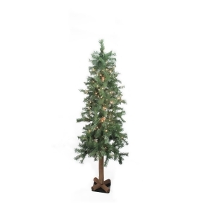 9' x 52 Pre-Lit Traditional Woodland Alpine Artificial Christmas Tree Clear Lights - All