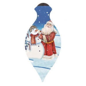 Ne'qwa Santa And Snowman Hand-Painted Blown Glass Christmas Ornament #7151133 - All