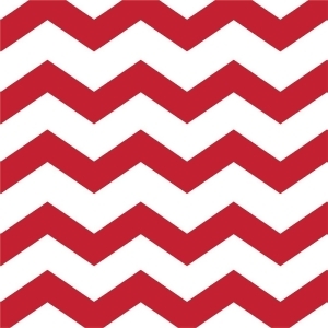 Club Pack of 384 Classic Red Chevron and Polka Dot 2-Ply Beverage Party Napkins 5 - All