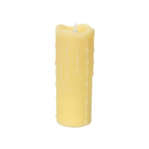 7 Simplux Ivory Flameless Led Lighted Wax Pillar Candle with Moving Flame - All