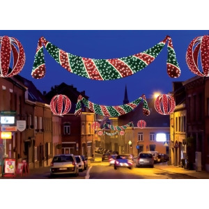 11' Commercial Grade Led Lighted Zurich Swag Christmas Decoration Display - All