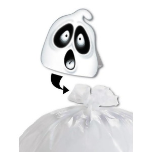 Club Pack of 12 Spooky Spirit Ghost Halloween Leaf Bag Decoration 35 - All