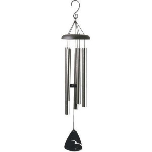 36 Silver Speckle Outdoor Patio Garden Wind Chime - All