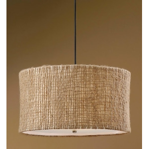 12 Natural Twine Beige 3 Light Hanging Ceiling Shade Fixture - All