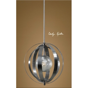65 Dangling Icy Ball and Silver Cage Light Pendant Ceiling Fixture - All