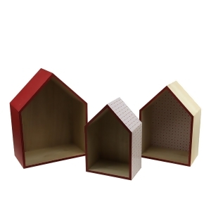 Set of 3 Basic Luxury Shadow Boxes with Rose Red Accents 11.5 15.5 - All