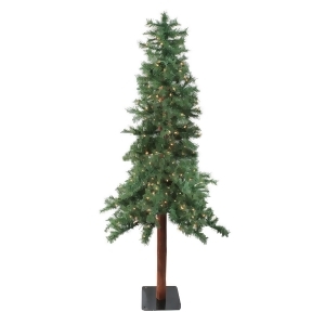 8' x 44 Pre-Lit Traditional Woodland Alpine Artificial Christmas Tree Clear Lights - All