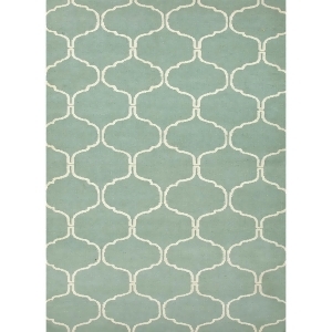 2' x 3' Pistachio and Ivory Delphine Flat Weave Geometric Pattern Wool Area Throw Rug - All