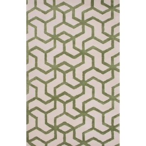 2' x 3' Forest Green and Ivory Addy Modern Hand Tufted Wool and Art Silk Area Throw Rug - All