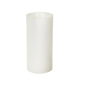 9 Simplux White Flameless Led Lighted Wax Pillar Candle with Moving Flame - All