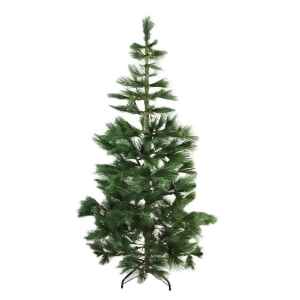 7' x 48 Pre-Lit Long Needle Pine Artificial Christmas Tree Warm Clear Micro Rice Led Lights - All