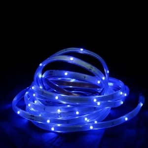 18' Blue Led Indoor/Outdoor Christmas Linear Tape Lighting White Finish - All