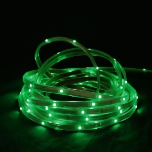 18' Green Led Indoor/Outdoor Christmas Linear Tape Lighting White Finish - All