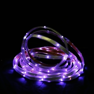 18' Purple Led Indoor/Outdoor Christmas Linear Tape Lighting White Finish - All