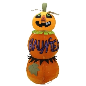 38 Lighted Standing Spooky Orange Jack-o-Lantern Pumpkin Halloween Decoration - All