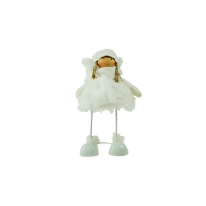 24 Snowy Woodlands Plush White Angel Bobble Girl Christmas Figure - All