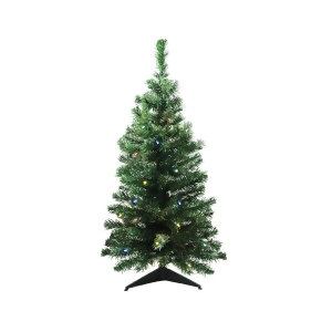 3' x 18 Pre-Lit Mixed Classic Pine Medium Artificial Christmas Tree Multi Led Lights - All