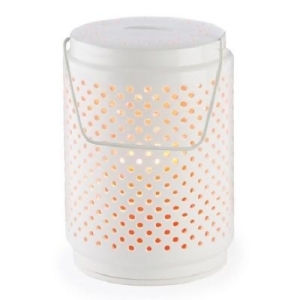 10 Decorative Cream White Bellaroma Ceramic Cut-Out Candle Warmer Lantern - All