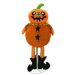 37 Led Lighted Standing Orange Jack-O-Lantern Pumpkin Halloween Decoration - All