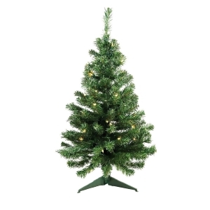 3' x 19 Pre-Lit Niagara Pine Medium Artificial Christmas Tree Clear Lights - All