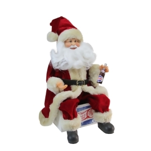 12 Santa Claus Sitting on Vintage Pepsi-Cola Crate Christmas Figure - All