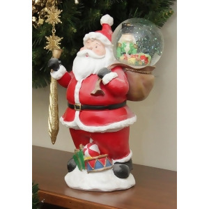 11 Santa Claus with Toy Sack Glitterdome Snow Globe Christmas Table Top Figure - All