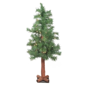 3' Pre-Lit Woodland Alpine Artificial Christmas Tree Clear Lights - All