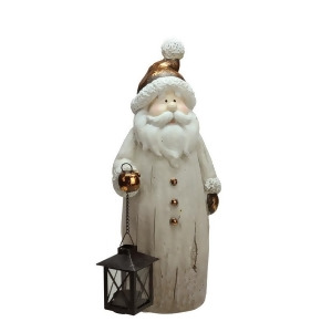 16.50 Weathered Santa with Tea Light Candle Lantern Christmas Figure - All