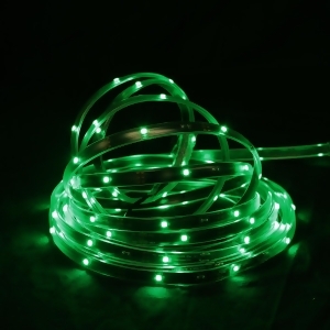 18' Green Led Indoor/Outdoor Christmas Linear Tape Lighting Black Finish - All