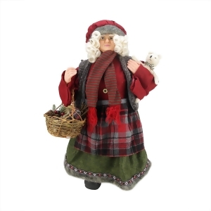 24 Country Rustic Chef Standing Mrs. Claus Christmas Figure with Basket - All