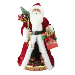20 Battery Operated Musical Standing Santa Claus Figure with Led Lighted Christmas Scene - All
