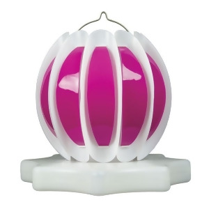 Set of 2 Pink and White Solar Powered Swimming Pool or Spa Floating or Hanging Lanterns 9.25 - All