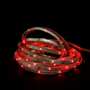 18' Red Led Indoor/Outdoor Christmas Linear Tape Lighting White Finish - All