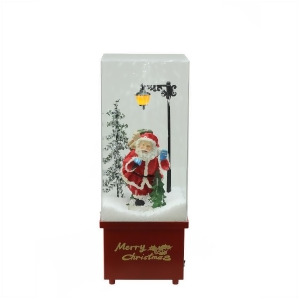 16.25 Lighted Musical Santa Claus Snowing Christmas Table Top Snow Dome - All