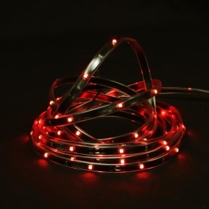 18' Red Led Indoor/Outdoor Christmas Linear Tape Lighting Black Finish - All