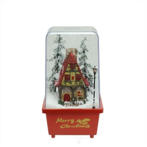 11.5 Lighted Musical Snowing House Christmas Table Top Snow Dome - All