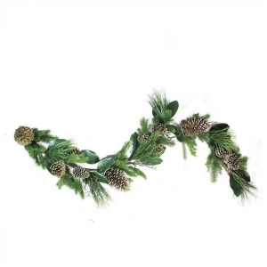 6' x 7 Monalisa Mixed Pine with Large Pine Cones and Foliage Christmas Garland Unlit - All