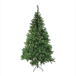 6' x 42 Pre-Lit Mixed Classic Pine Medium Artificial Christmas Tree Warm Clear Led Lights - All