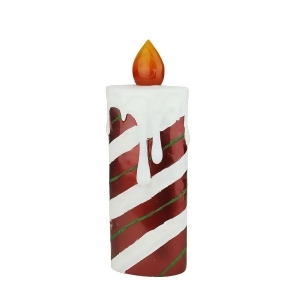 13.75 Led Lighted Festive Candy Cane Striped Candle Christmas Decoration - All
