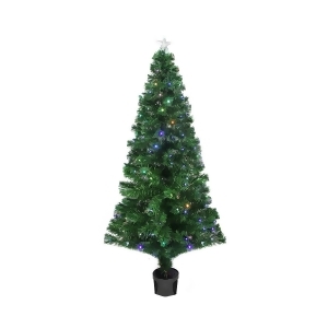 4' Pre-Lit Led Color Changing Fiber Optic Christmas Tree with Star Tree Topper - All